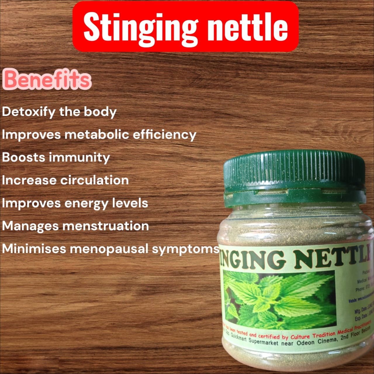 Stining nettle powder
